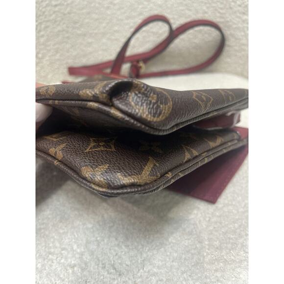 Louis Vuitton Monogram Canvas and Red Leather Crossbody Bag - Picture 5 of 8